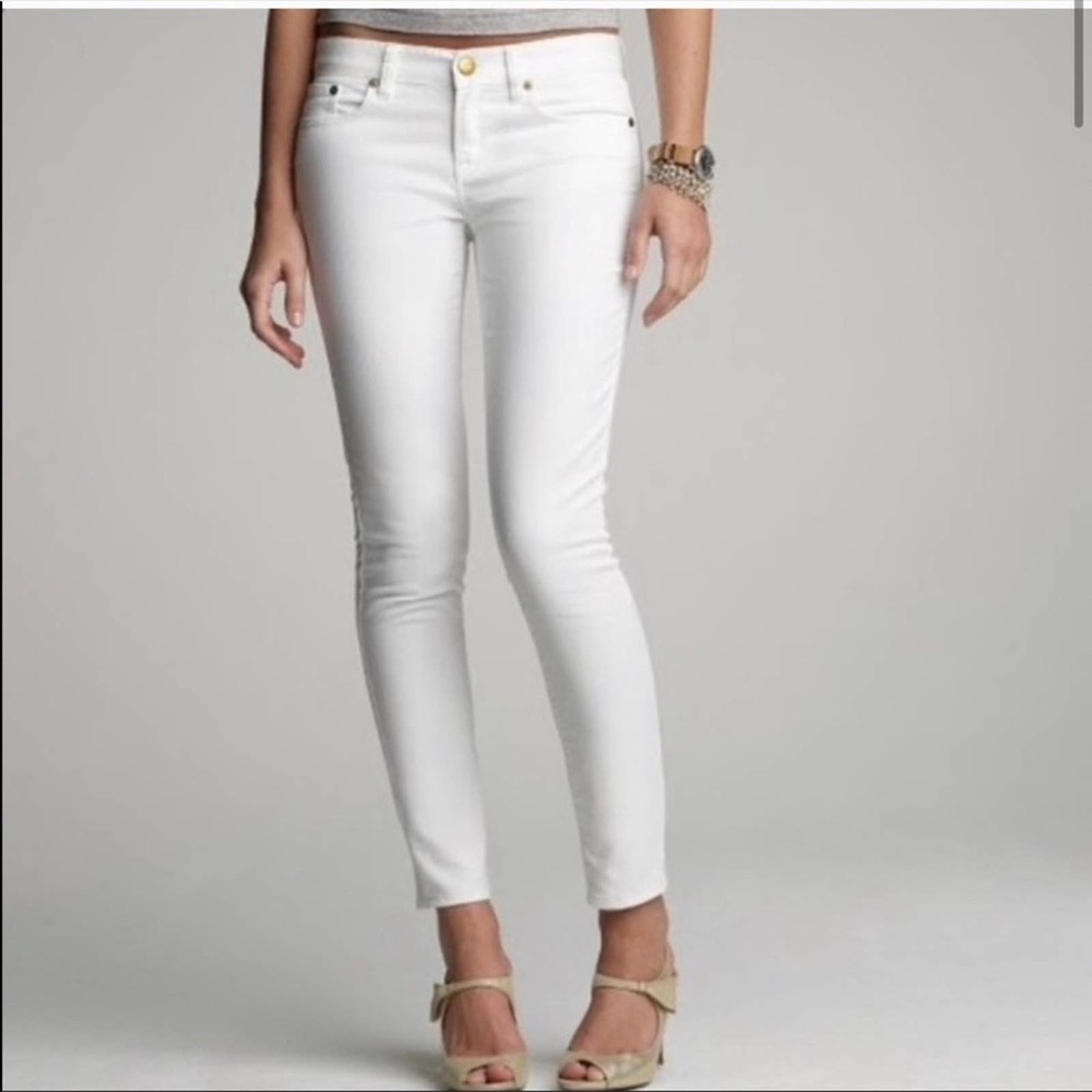 J. Crew matchstick white jeans size 24/5